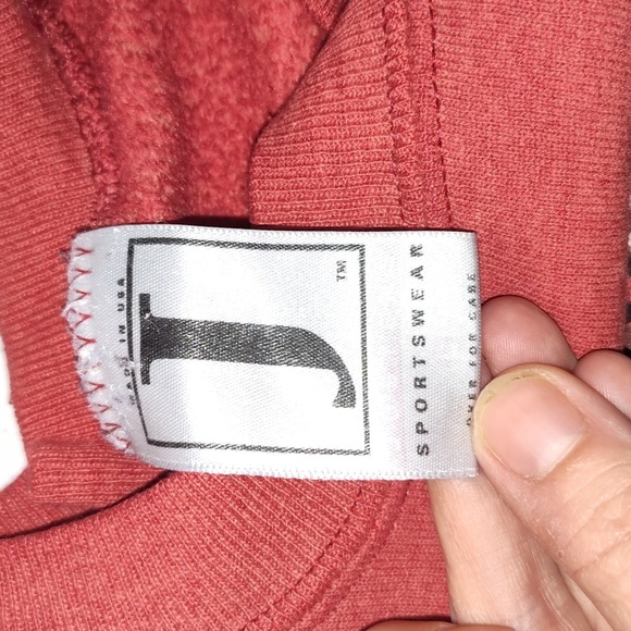 Vintage Looney Tunes Taz and Bugs Bunny Red Sweatshirt Large 1993 sweatshirt - Picture 7 of 9